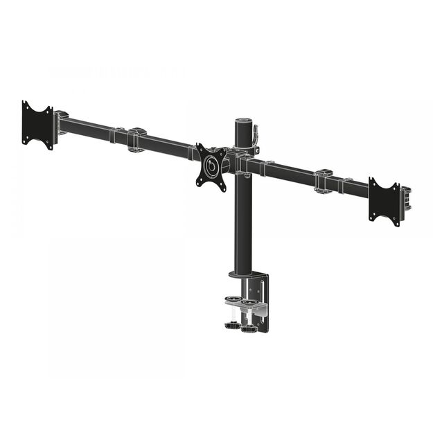 IIYAMA DS1003C-B1 Flexible Desk Mount for Triple Monitor Mount with Clamp or grommet Screen size 10-27inch (P)