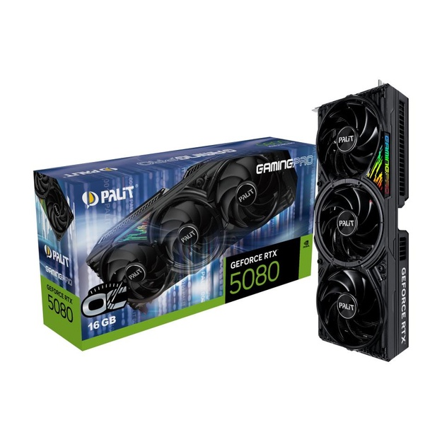 PALIT RTX 5080 GAMINGPRO OC 16GB GDDR7 256bit 3-DP HDMI