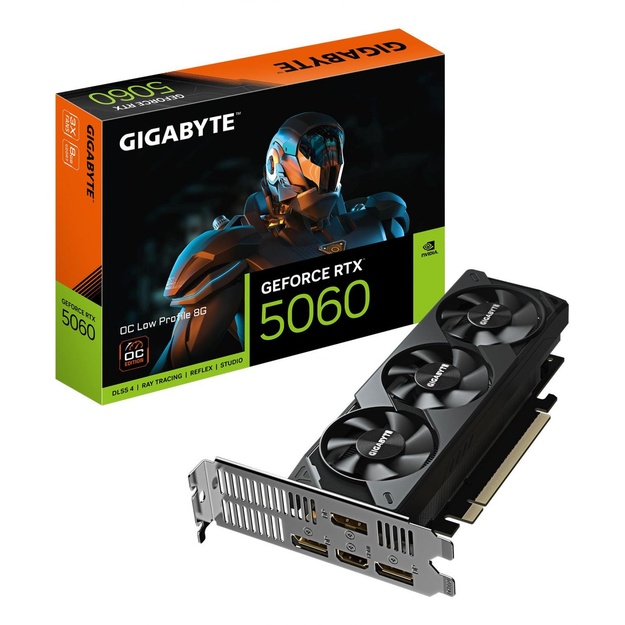 GIGABYTE GeForce RTX 5060 OC Low Profile 8GB GDDR7 3xDP 1xHDMI