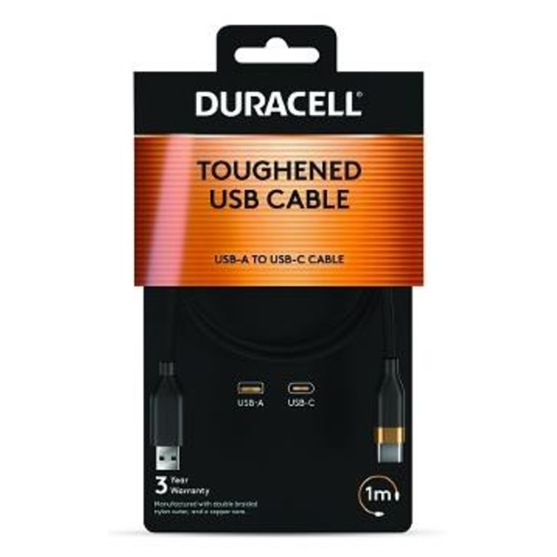 CABLE USB TO USB-C 1M/DRU5011A DURACELL