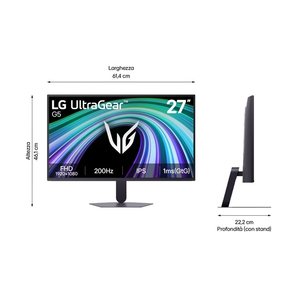 LCD Monitor|LG|27  |1920 x 1080 pixels|Full HD|Native aspect ratio 16:9|LCD|Flat|27G523B-B