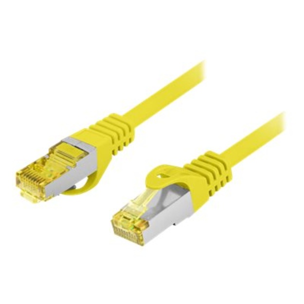 LANBERG Patchcord Cat.6A S/FTP LSZH CU 0.25m yellow