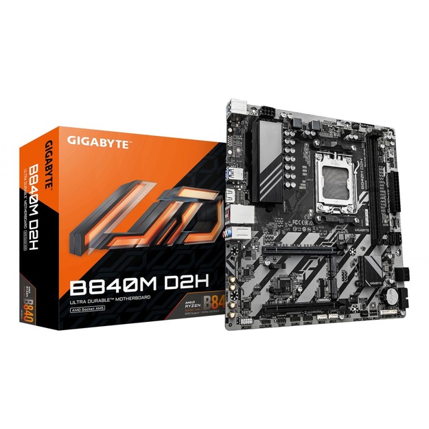 Mainboard|GIGABYTE|AMD B840|Socket AM5|micro ATX|RAM DDR5-SDRAM|2xSlots|2xNumber of M.2 (M) slots|B840M D2H (Rev. 1.1)|B840MD2H1.1