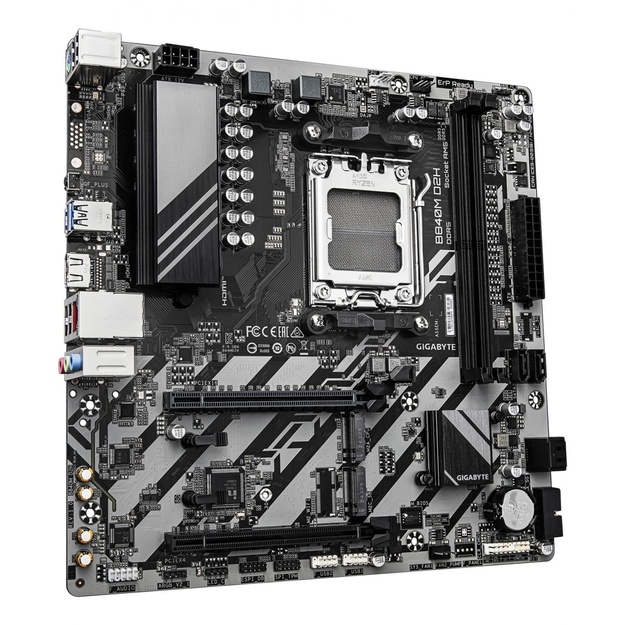 Mainboard|GIGABYTE|AMD B840|Socket AM5|micro ATX|RAM DDR5-SDRAM|2xSlots|2xNumber of M.2 (M) slots|B840M D2H (Rev. 1.1)|B840MD2H1.1