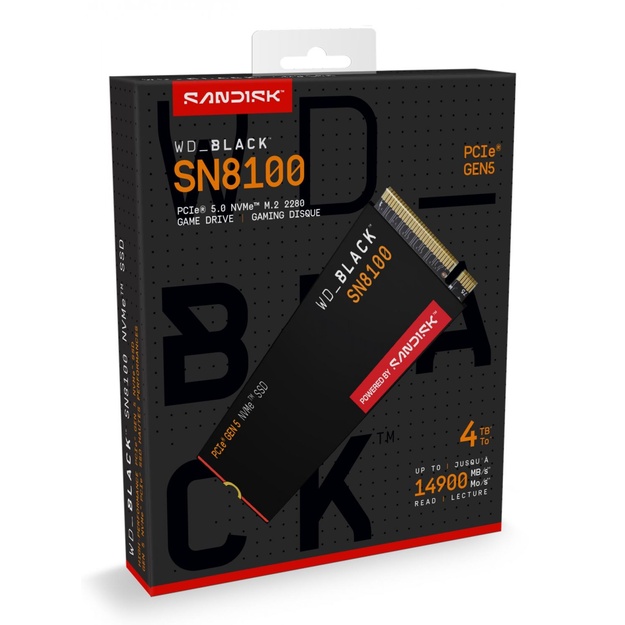 SSD|SANDISK|2400xTBW rating|NVMe Yes|PCI Express 5.0|M.2|4000 GB|SN8100|WDS400T1X0M-00CMT0