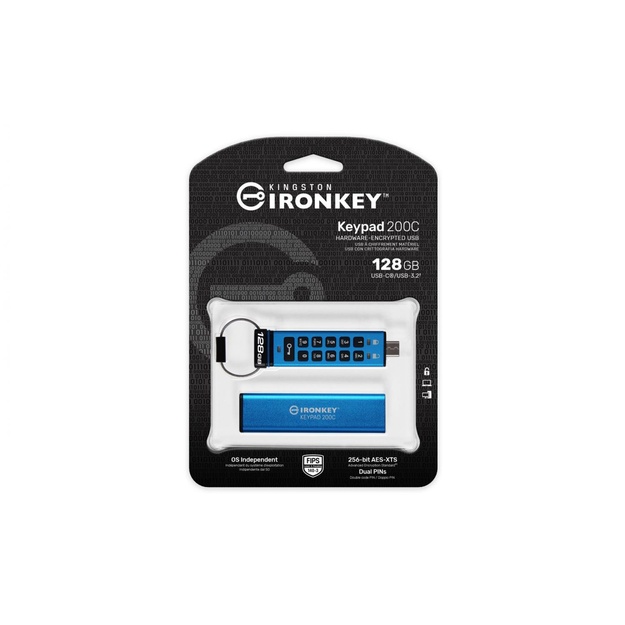MEMORY DRIVE FLASH USB-C/128GB IKKP200C/128GB KINGSTON
