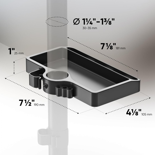 DESK MOUNT ACC ORGANIZER/BLACK A35-B ONKRON