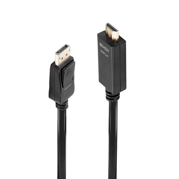 Vaizdo kabelis - adapteris DISPLAY PORT TO HDMI 3M/36923 LINDY