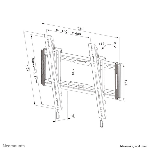 Televizoriaus laikiklis sieninis/WL35-550BL14 NEOMOUNTS