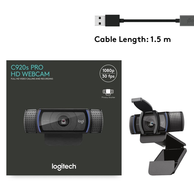 Internetinė kamera WEBCAM C920S/960-001252 LOGITECH