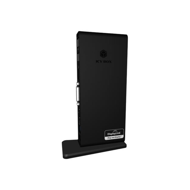 ICYBOX IB-DK2241AC IcyBox Multi Docking Station for Notebooks and PCs, 2x USB 3.0, HDMI, Black