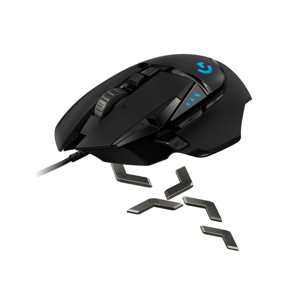 Kompiuterinė pelė laidinė MOUSE USB OPTICAL G502/BLACK 910-005470 LOGITECH