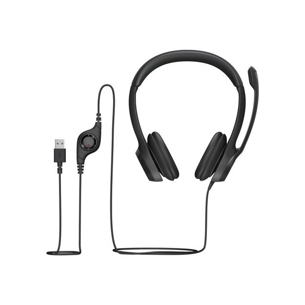 Ausinės LOGITECH H390 Headset USB black 47