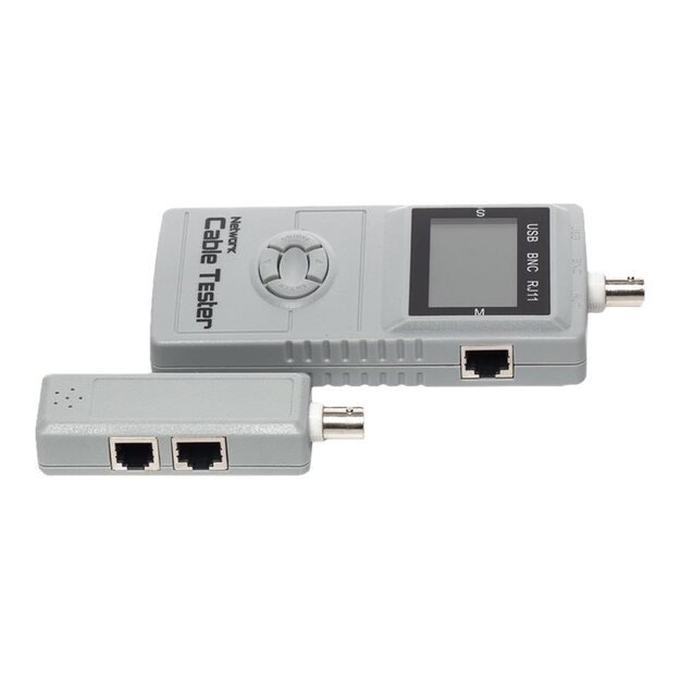 Kabelių testeris NETRACK 103-07 LCD RJ45/RJ11/BNC/USB, map test