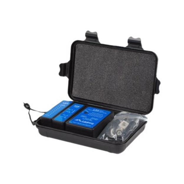 Kabelių testeris LANBERG NT-0404 Cable Tester PoE for RJ-12/45/11, Coaxial
