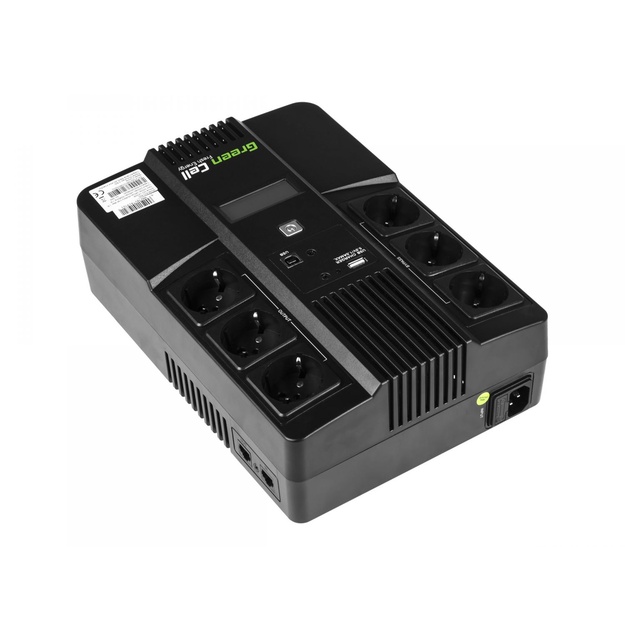 Nepertraukiamo maitinimo šaltinis UPS GREENCELL UPS06 AiO z LCD 600VA