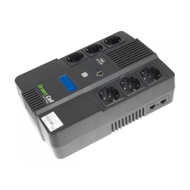 Nepertraukiamo maitinimo šaltinis UPS GREENCELL UPS06 AiO z LCD 600VA