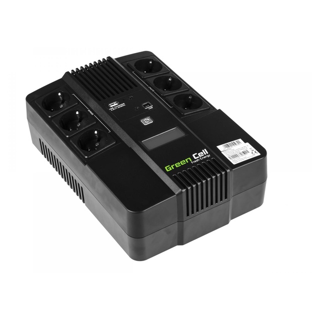 Nepertraukiamo maitinimo šaltinis UPS GREENCELL UPS06 AiO z LCD 600VA
