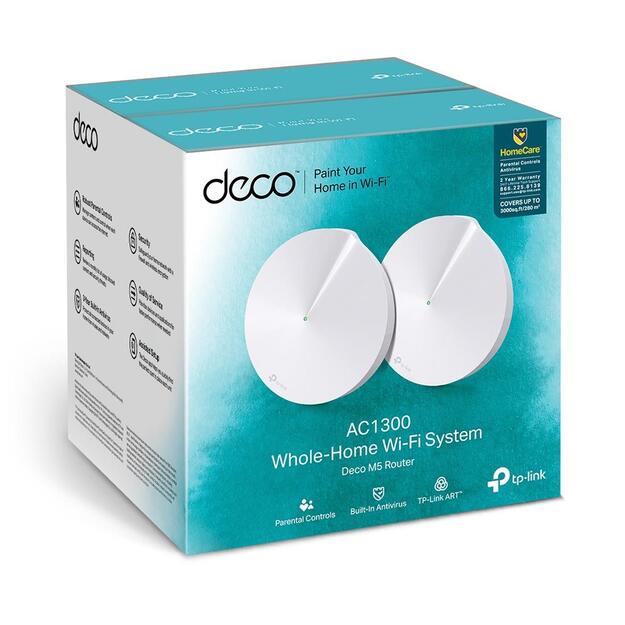 Namų bevielio Mesh tinklo sistema TP-LINK 2-pack 1300Mbps DECOM5(2-PACK)