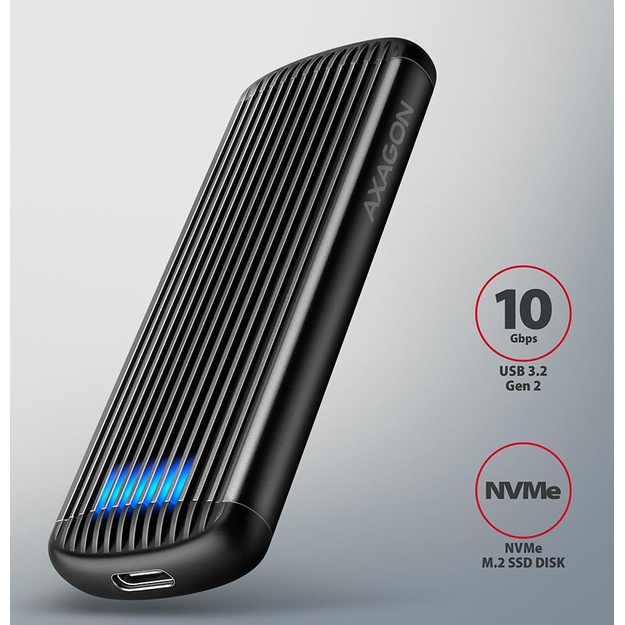 SSD ACC ENCLOSURE M.2 NVME/USB-C EEM2-SC AXAGON