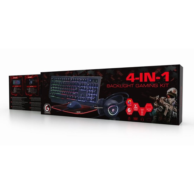 Klaviatūra laidinė USB GAMING KIT ENG/PHANTOM GGS-UMGL4-01 GEMBIRD