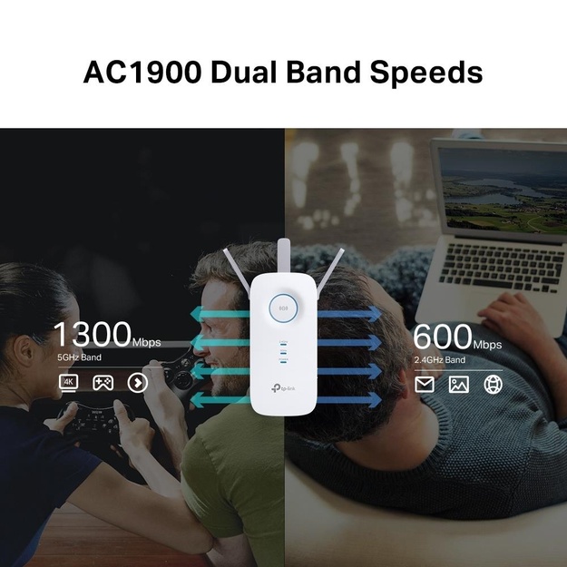 Belaidžio ryšio stiprintuvas 1900MBPS RE550 TP-LINK
