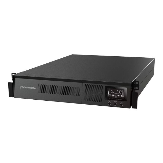 Nepertraukiamo maitinimo šaltinis UPS POWERWALK VFI 1000 RMG PF1 On-Line 1000VA, PF1.0, 8x IEC OUT, USB/RS-232, LCD, Rack19/To