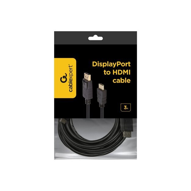 GEMBIRD CC-DP-HDMI-3M Gembird cable DISPLAYPORT (M) -> HDMI (M) 3m 1