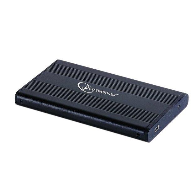 GEMBIRD EE2-U2S-5 HDD/SSD enclosure Gembird for 2.5 SATA - USB 2.0, Aluminium, Black