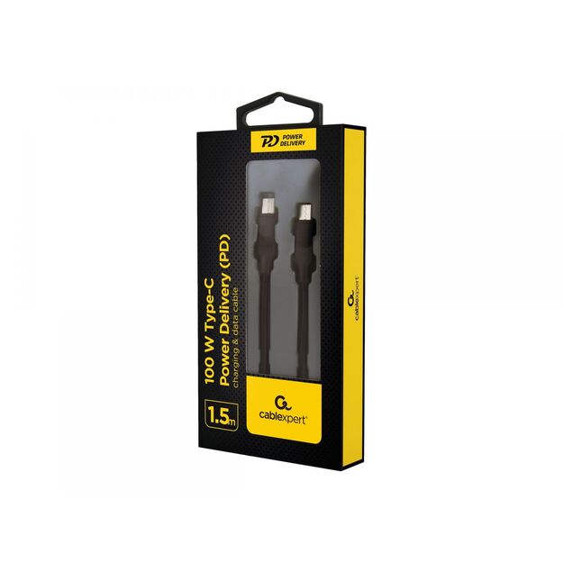 GEMBIRD CC-USB2-CMCM100-1.5M 100W Type-C Power Delivery PD charging data cable 1.5m