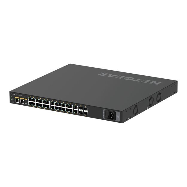 Komutatorius NETGEAR AV Line M4250-26G4XF-PoE+ 24x1G PoE+ 480W 2x1G and 4xSFP+ Managed Switch