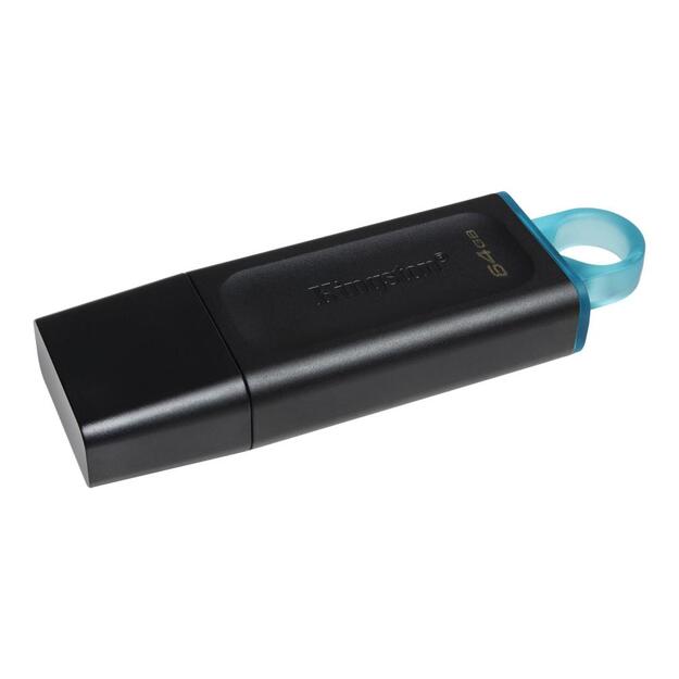 USB raktas KINGSTON 64GB USB3.2 Gen 1 DataTraveler Exodia Black + Teal