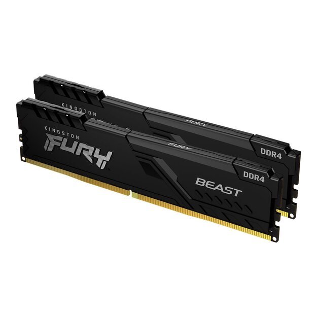 Operatyvioji atmintis (RAM) KINGSTON 16GB 3200MHz DDR4 CL16 DIMM Kit of 2 FURY Beast Black 21