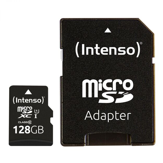 Atminties kortelė su adapteriu MEMORY MICRO SDXC 128GB UHS-I/W/ADAPTER 3423491 INTENSO 2