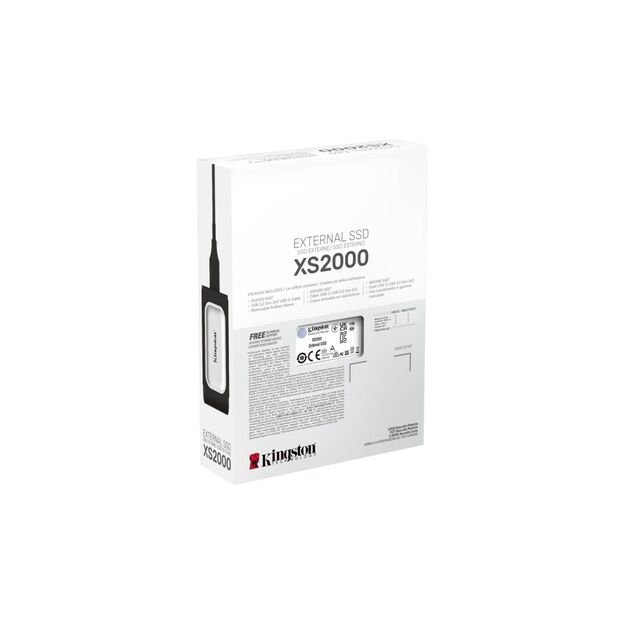 Išorinis kietasis diskas SSD |KINGSTON|1TB|USB 3.2|Write 2000 MBytes/sec|Read 2000 MBytes/sec|SXS2000/1000G 7
