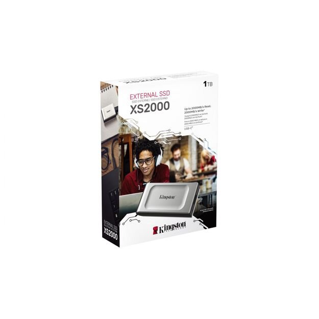 Išorinis kietasis diskas SSD |KINGSTON|1TB|USB 3.2|Write 2000 MBytes/sec|Read 2000 MBytes/sec|SXS2000/1000G 6