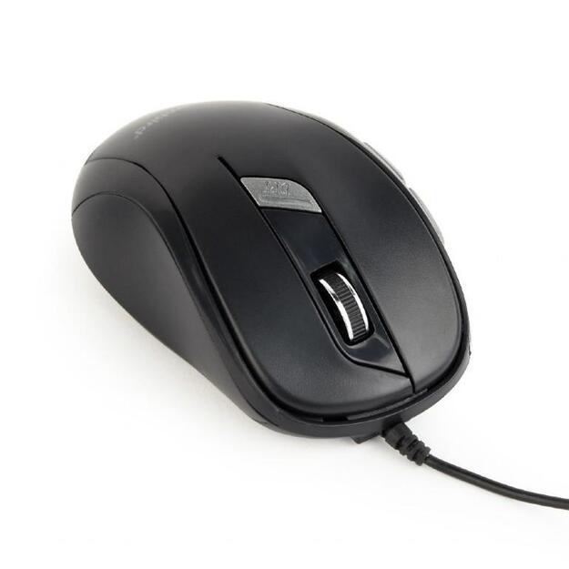 Kompiuterinė pelė laidinė MOUSE USB OPTICAL/BLACK MUS-6B-01 GEMBIRD