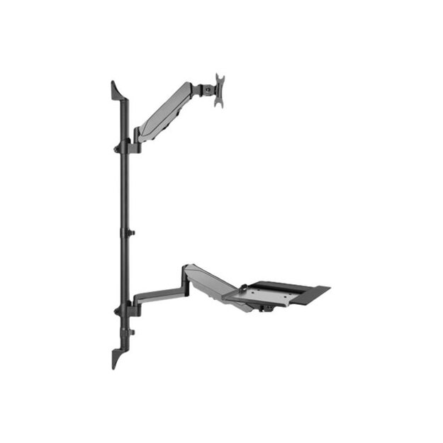DIGITUS Flexible Single Monitor stand/seat wall-mounted workstation 36