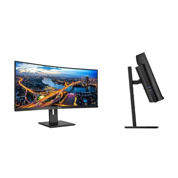 Monitorius PHILIPS 346B1C/00 Monitor Philips 346B1C/00 34 WQHD, VA, DP/HDMI/USB-C, curved, speakers