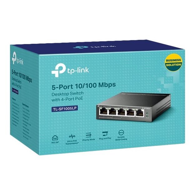 Komutatorius TP-LINK 5-Port 10 100Mbps Desktop with 4-Port PoE 10
