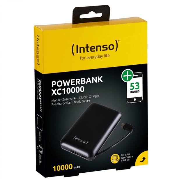 Išorinė baterija USB 10000MAH/BLACK XC10000 INTENSO