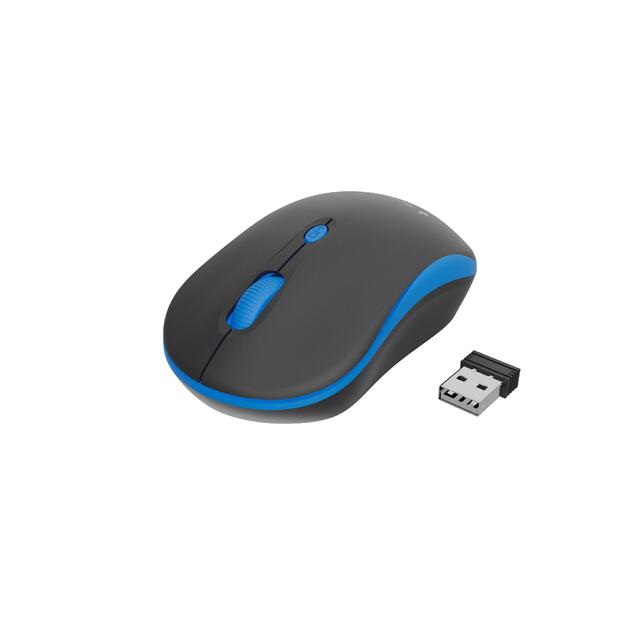 Kompiuterinė pelė belaidė OPTICAL WRL BLACK/BLUE MUSW-4B-03-B GEMBIRD 5