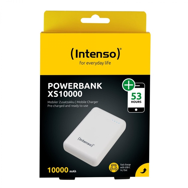 Išorinė baterija USB 10000MAH/WHITE XS10000 INTENSO