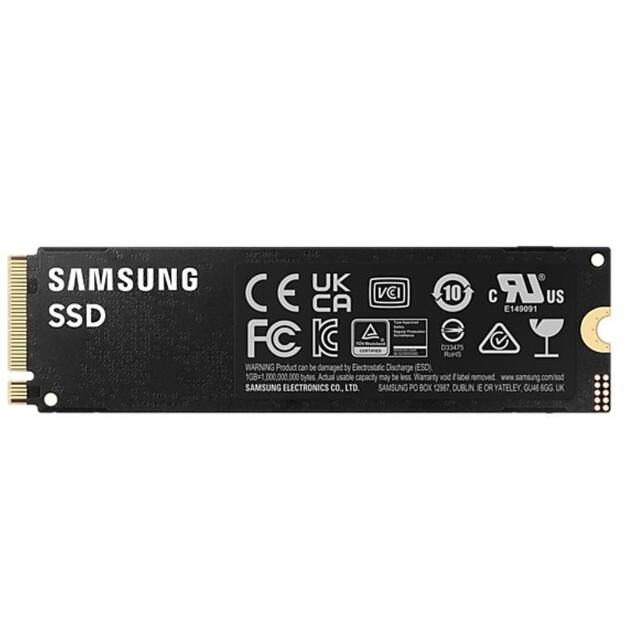 Kietasis diskas (SSD) vidinis SSD|SAMSUNG|990 PRO|1TB|M.2|PCIE|NVMe|MLC|Write speed 6900 MBytes/sec|Read speed 7450 MBytes/sec|2.3mm|TBW 600 TB|MTBF 1500000 hours|MZ-V9P1T0BW