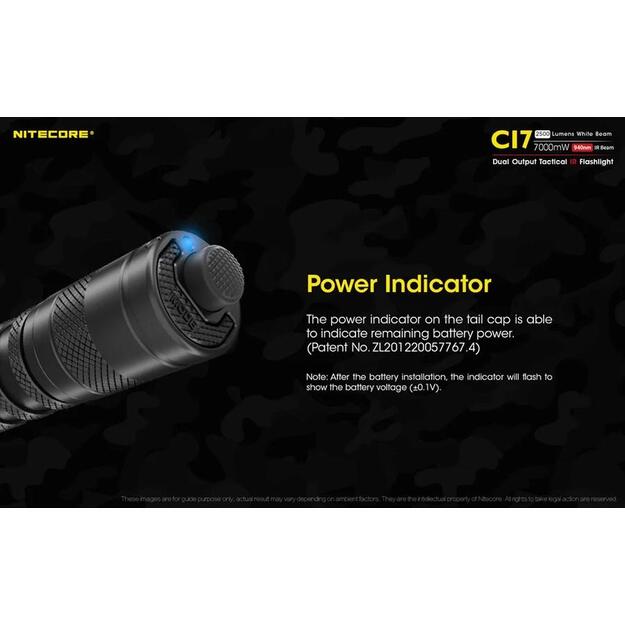 Žibintuvėlis CHAMELEON SERIES/2500 LUMENS CI7 NITECORE 5