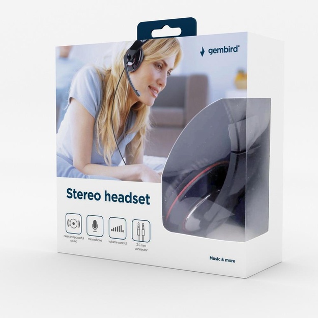 Ausinės HEADSET STEREO/MHS-001 GEMBIRD