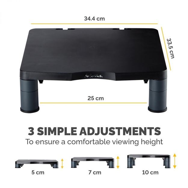 MONITOR ACC RISER STANDARD/GRAPHITE 9169301 FELLOWES