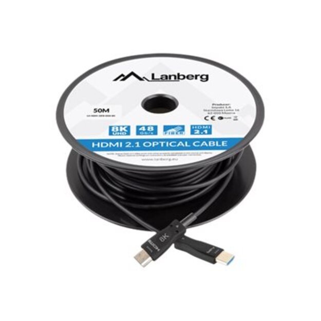 LANBERG HDMI v2.1 8K M/M cable 50m optical AOC