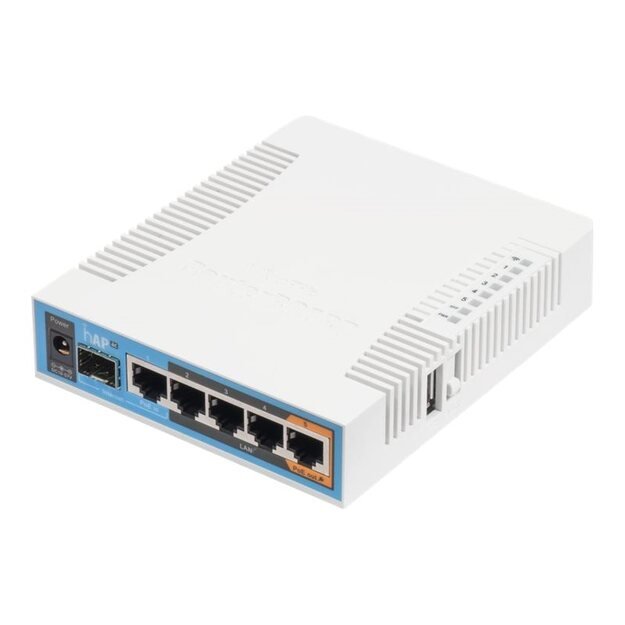 Tinklo prieigos taškas MIKROTIK RB962UiGS-5HacT2HnT hAP ac Access Point Dual Band 5x RJ45 1000Mb/s 1x SFP 1x PoE