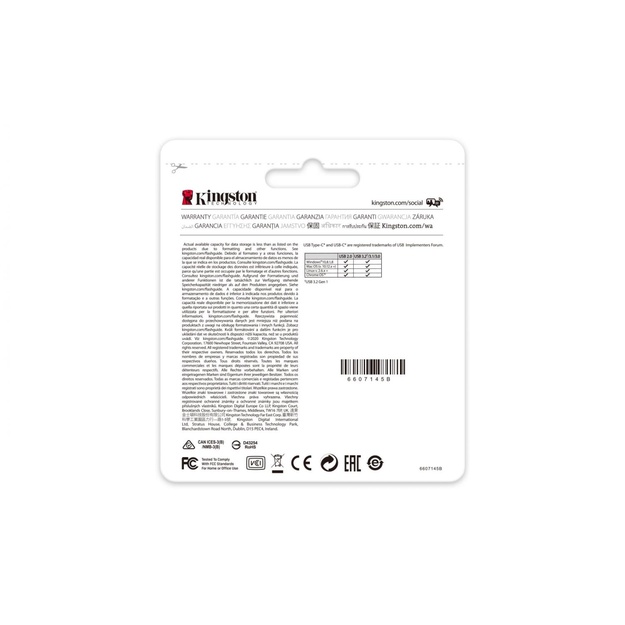 USB raktas USB-C 128GB/DT70/128GB KINGSTON